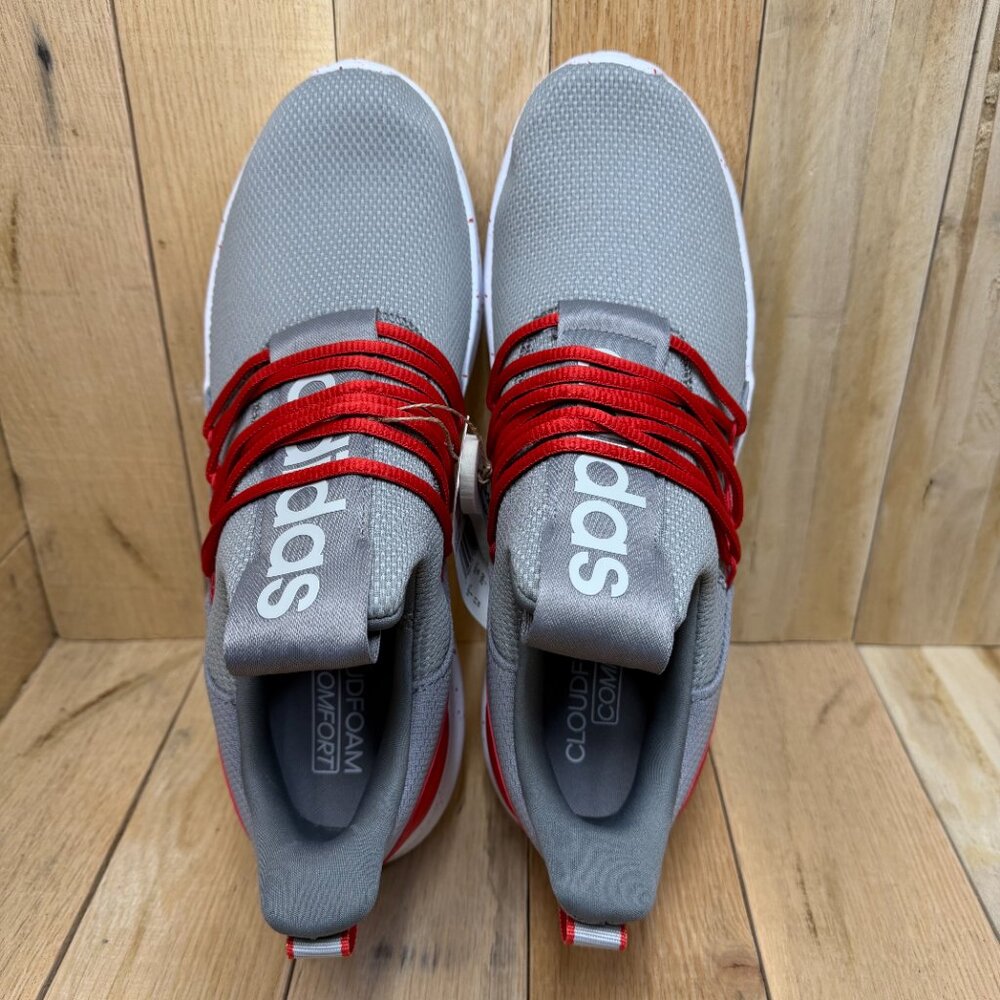Adidas Men's Lite Racer Adapt 7.0 Gray/Red/White Sz 11 Cloudfoam Sneakers NWT - Picture 5 of 14